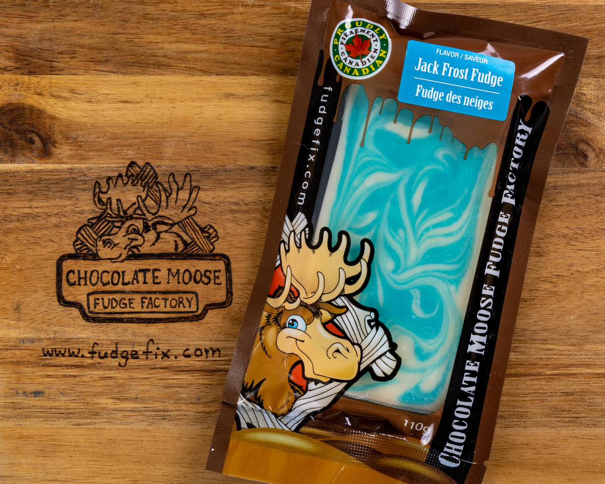 Jack Frost Fudge 110g Fudge Bar Chocolate Moose Fudge Factory