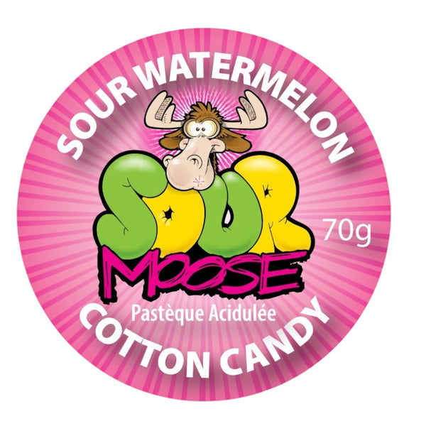 NEW SOUR WATERMELON COTTON CANDY. 70G. 1 LITRE SET OF 6