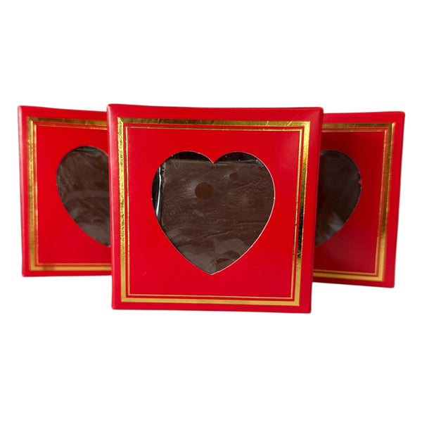 NEW Valentine's Heart Shaped Fudge Gift Box. 100g (6 per flavour)