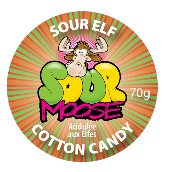 NEW SOUR ELF CHRISTMAS COTTON CANDY. 70G. 1 LITRE SET OF 6