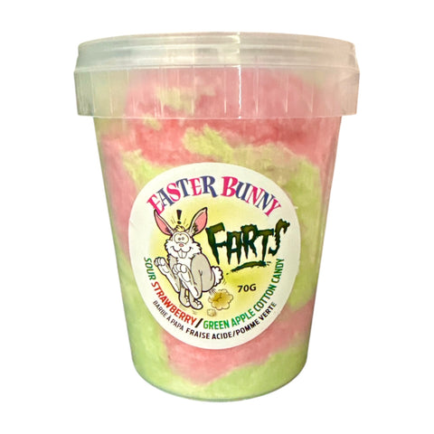 NEW EASTER BUNNY FARTS COTTON CANDY 70G 1L PAIL SET 6