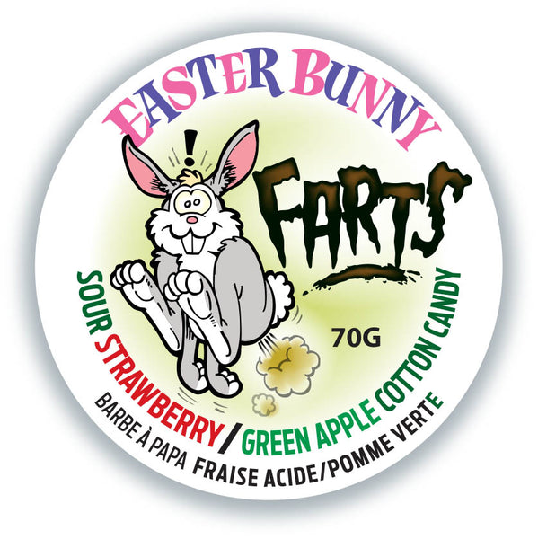 NEW EASTER BUNNY FARTS COTTON CANDY 70G 1L PAIL SET 6
