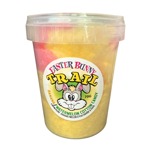 NEW EASTER BUNNY TRAIL COTTON CANDY 70G 1L PAIL SET 6
