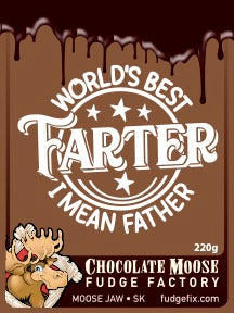 Fudge 220g Clamshell  "World's Best Farter I mean Father"