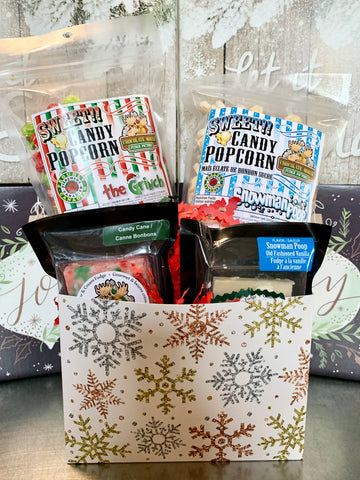 Glitter Snowflakes Christmas Gift Basket