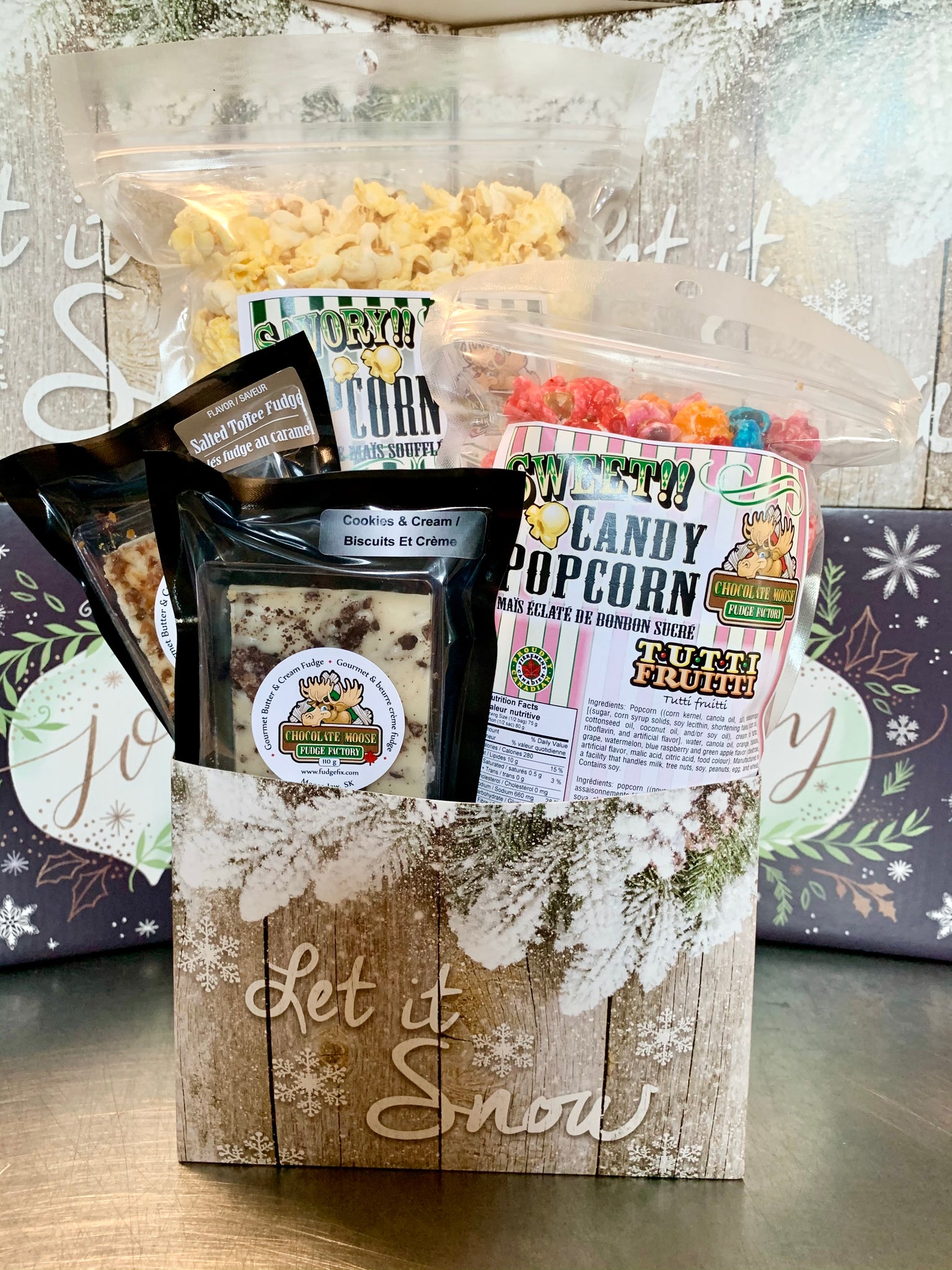 Let it Snow Christmas Gift Basket