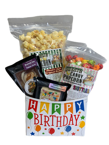 Happy Birthday $25 Fudge/Popcorn basket
