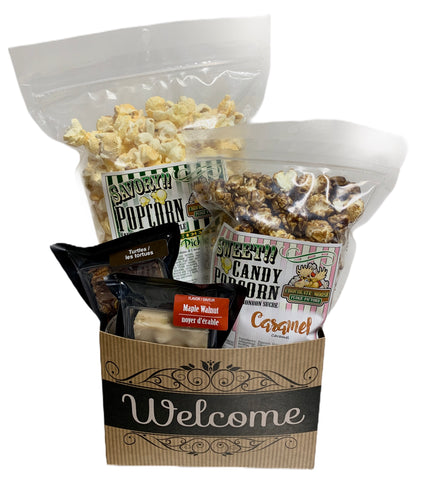 Welcome $25 Fudge/Popcorn Gift Basket