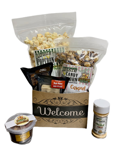 Welcome $45 Fudge/Popcorn Gift Basket