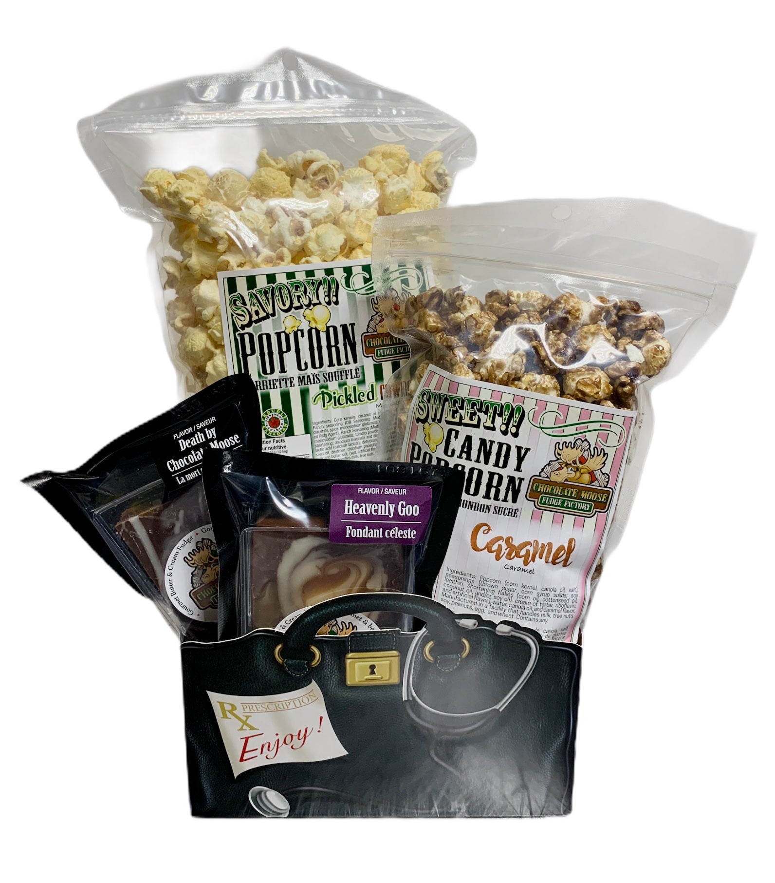 Get Well Soon $25 Fudge/Popcorn Gift Basket