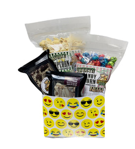 Smile Emojis $35 Fudge/Popcorn Gift Box