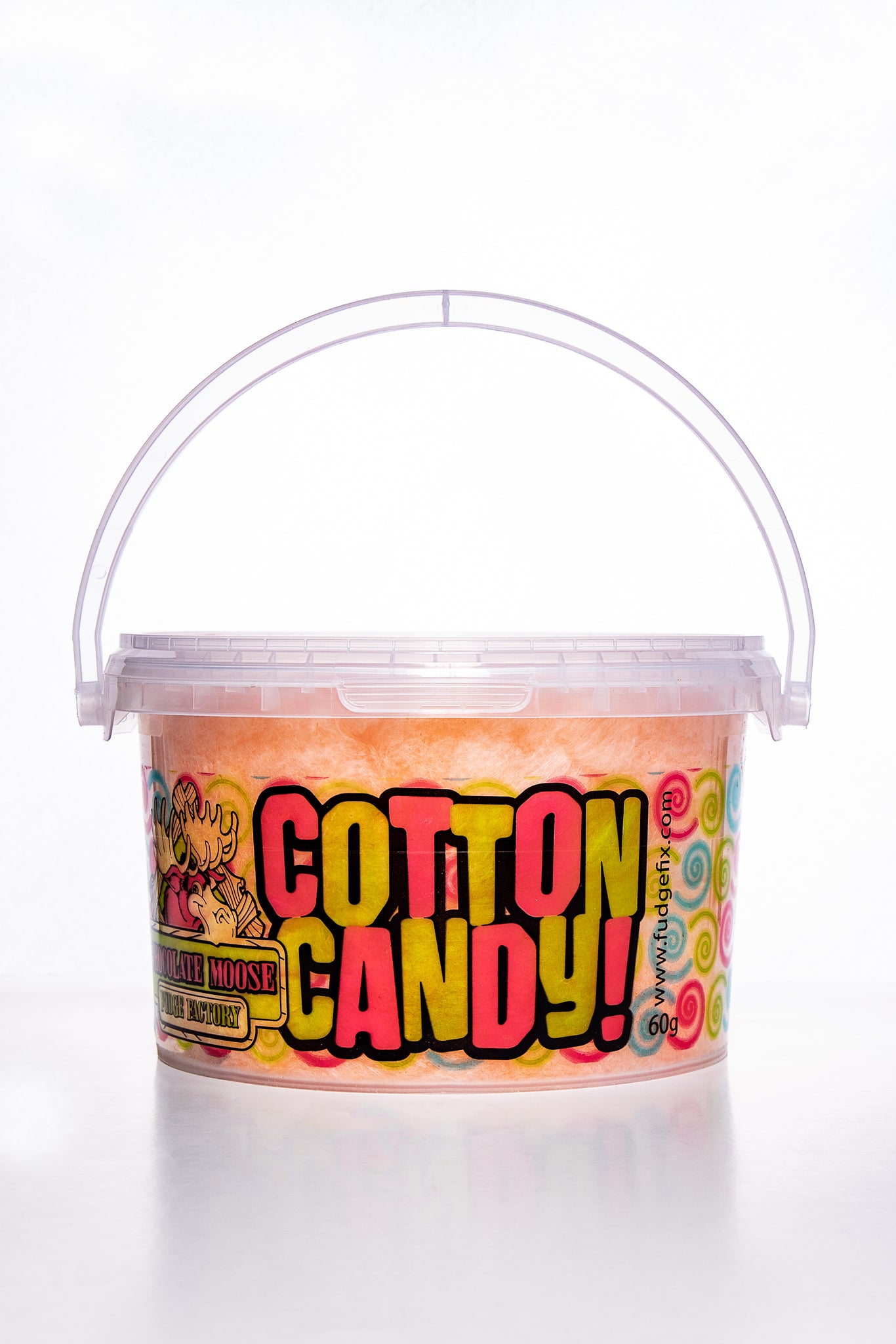 Orange - Cotton Candy Pail with handle Set of 6