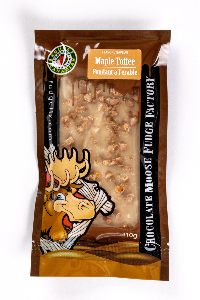 Maple Toffee 110g Fudge Bar Chocolate Moose Fudge Factory