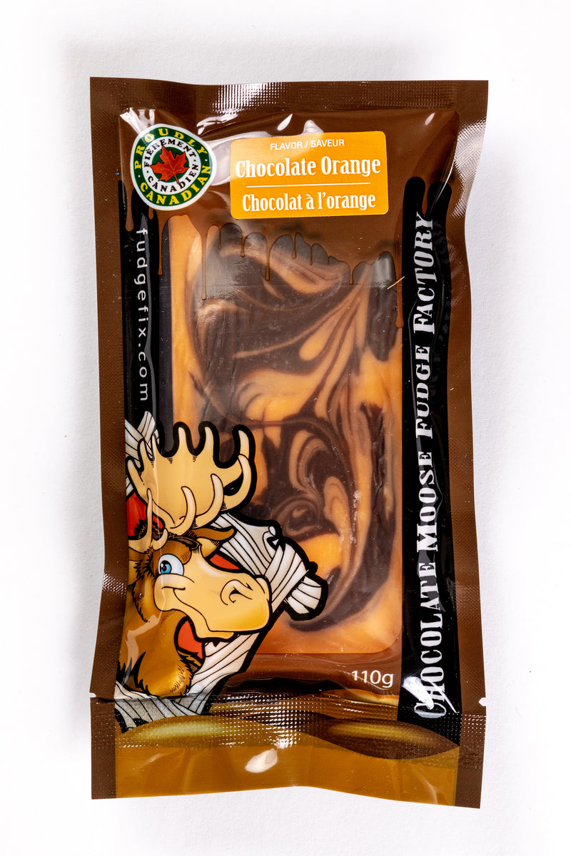 Chocolate Orange 110g Fudge Bar Chocolate Moose Fudge Factory