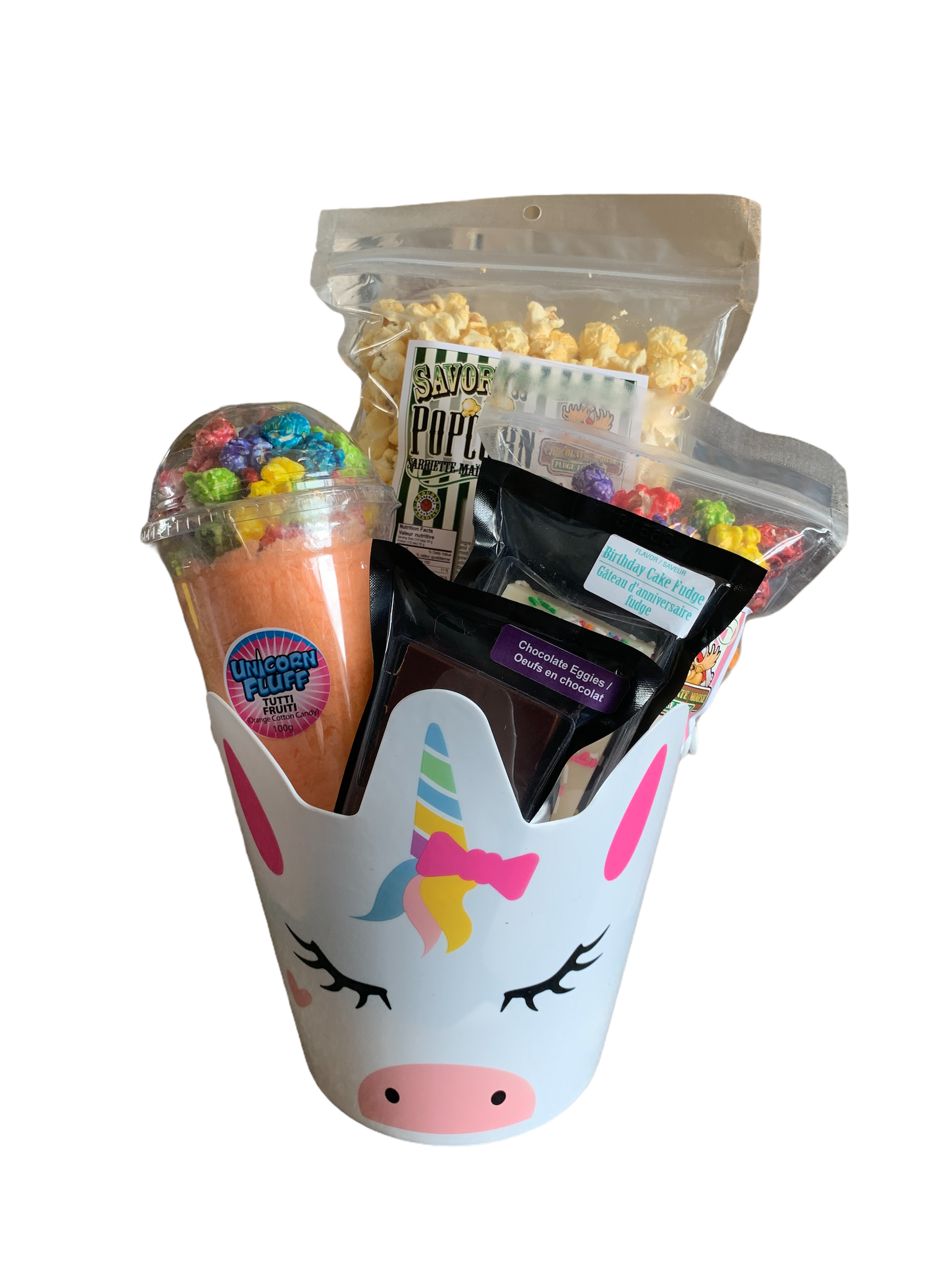 White Unicorn Easter Basket