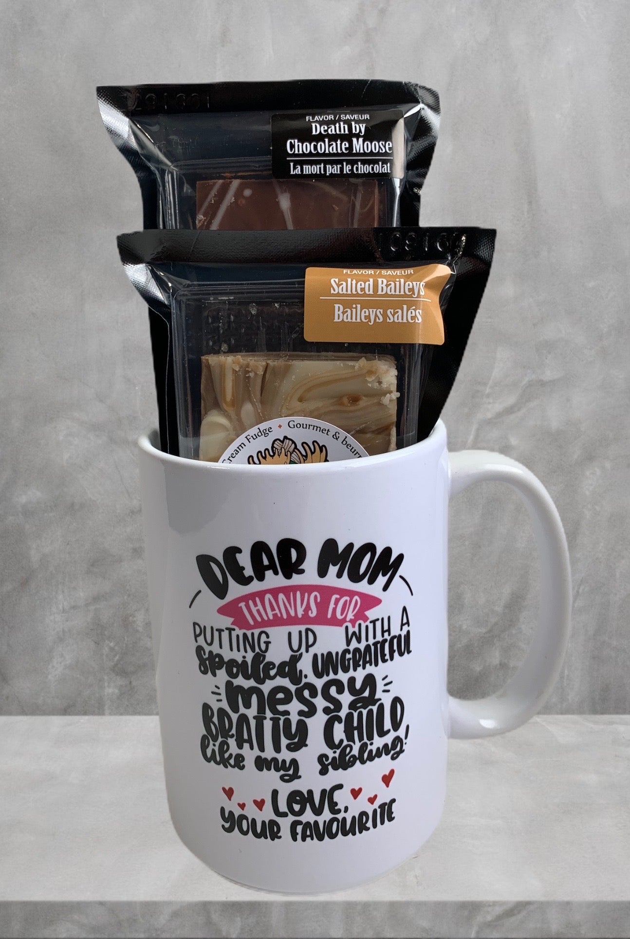 Mother's Day Coffee Mug & 2 Fudge Bar Basket